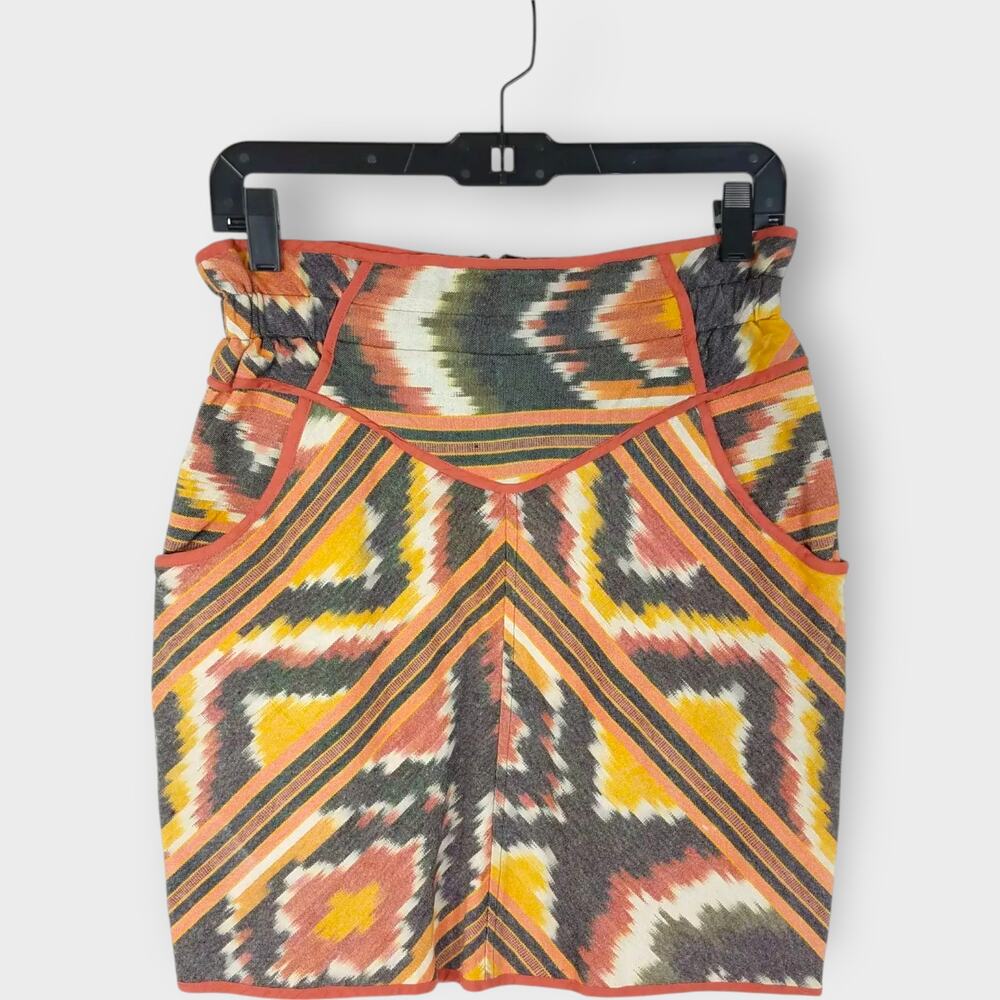 Staring at Stars Urban Outfitters Pencil Skirt Ikat Print Pockets Cotton Size 4